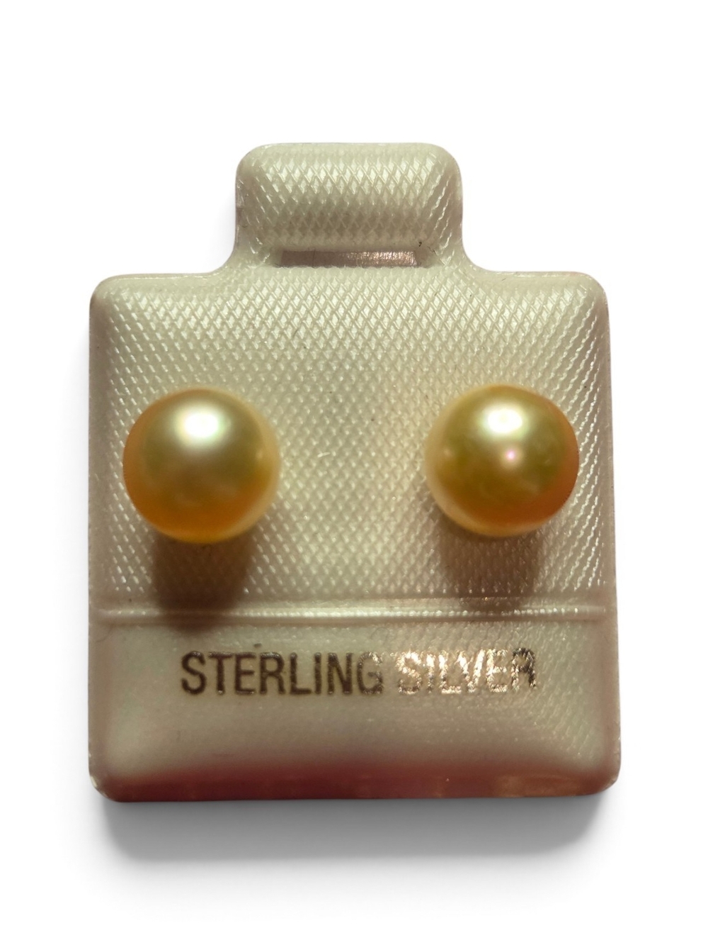 Genuine Cultured Pearl Sterling Silver Stud Earrings